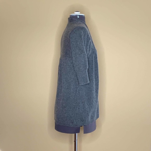 BCBGMAXAZRIA Marbled Gray Drape Open Sweater - Picture 7 of 7